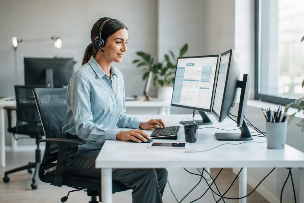 Managed IT services engineer supporting a client