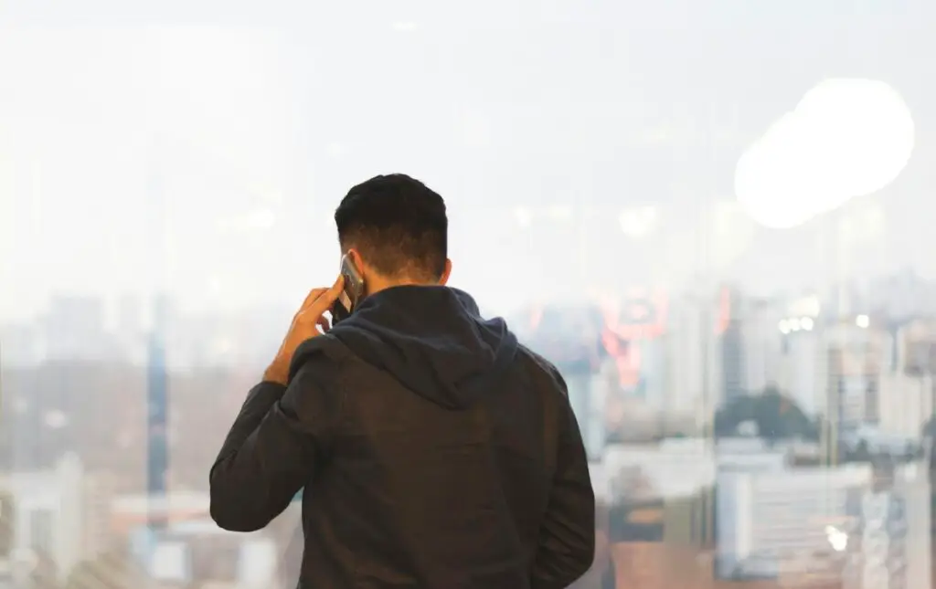 Person holding a smartphone